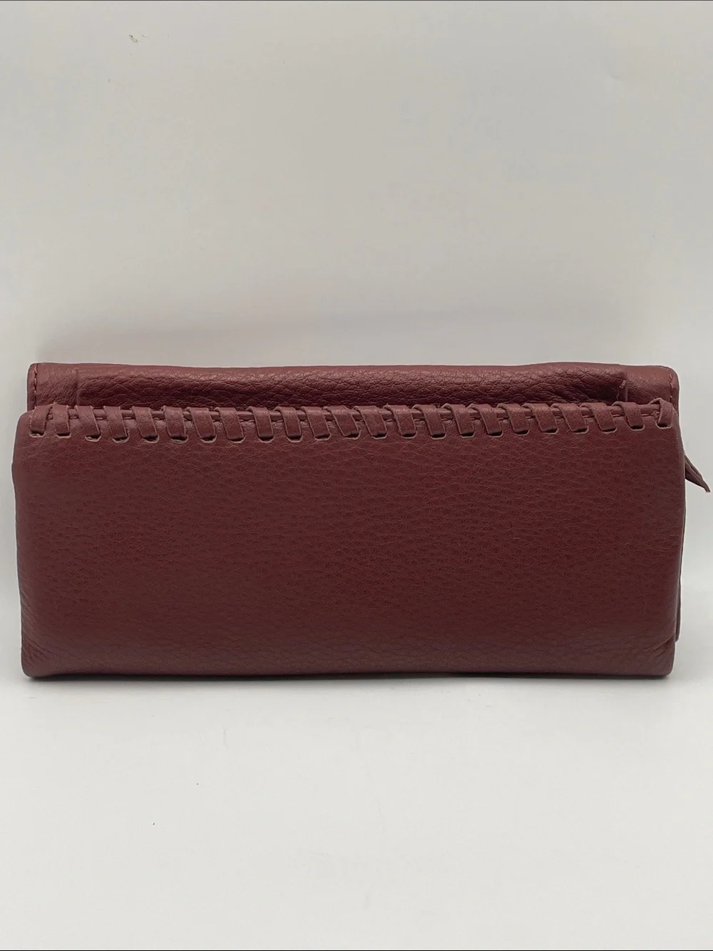 HOBO Wade Women's Leather Tri-fold Wallet in Burgundy